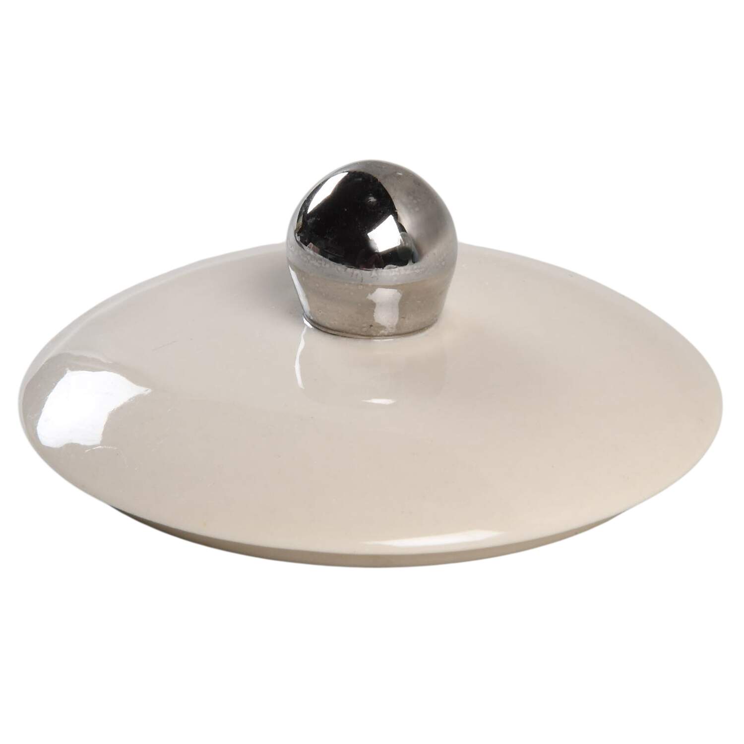 Cambria No Color Band (Platinum Trim) Lid for Sugar Bowl by Flintridge-1