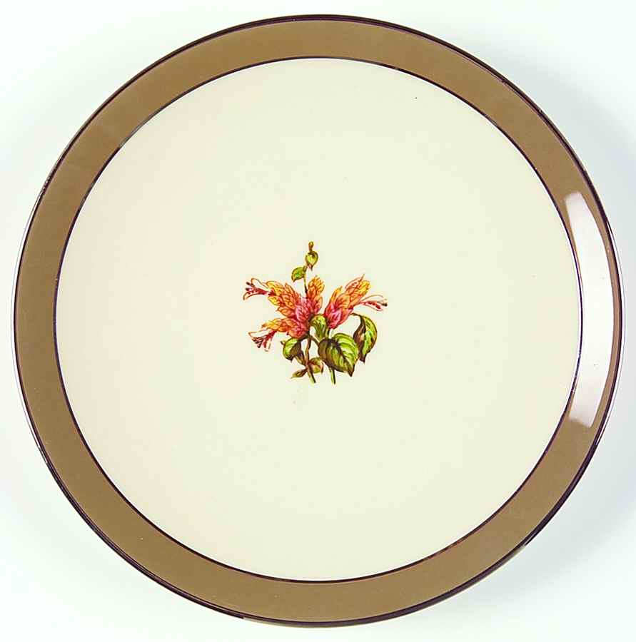 Cambria Cocoa (Platinum Trim) Coupe Bread & Butter Plate by Flintridge-1