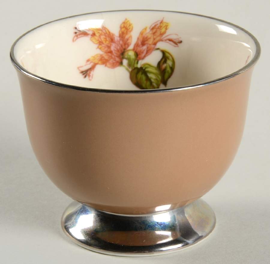 Cambria Cocoa (Platinum Trim) Mini Open Sugar Bowl by Flintridge-1