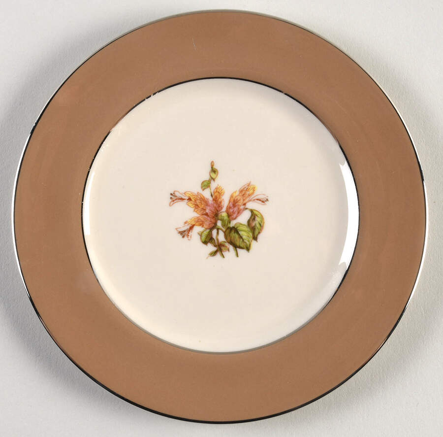 Cambria Cocoa (Gold Trim) Bread & Butter Plate by Flintridge-1