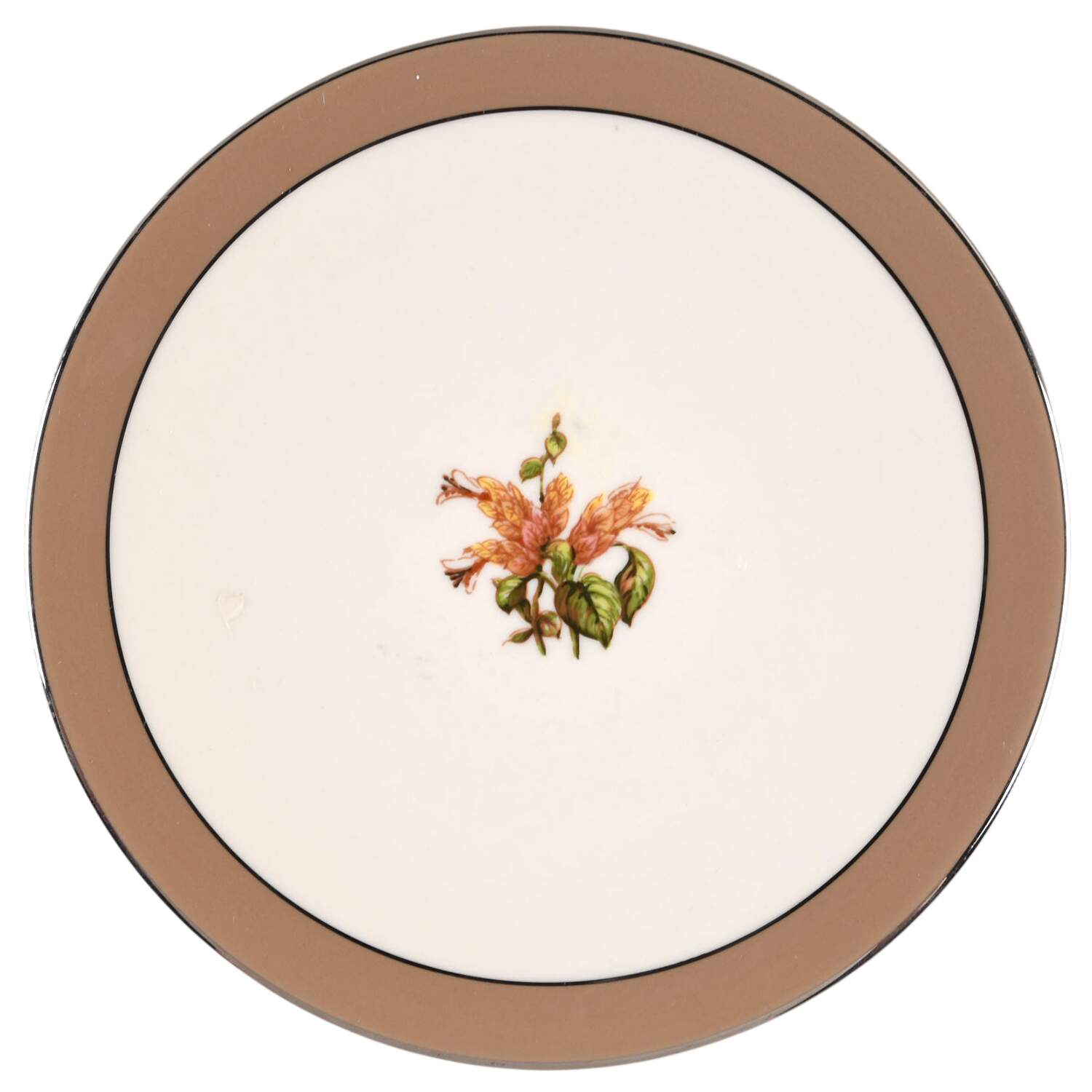Cambria Cocoa (Platinum Trim) Coupe Bread & Butter Plate by Flintridge-1