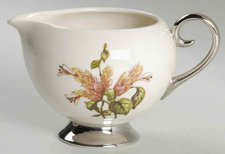 Cambria No Color Band (Platinum Trim) Creamer by Flintridge-1