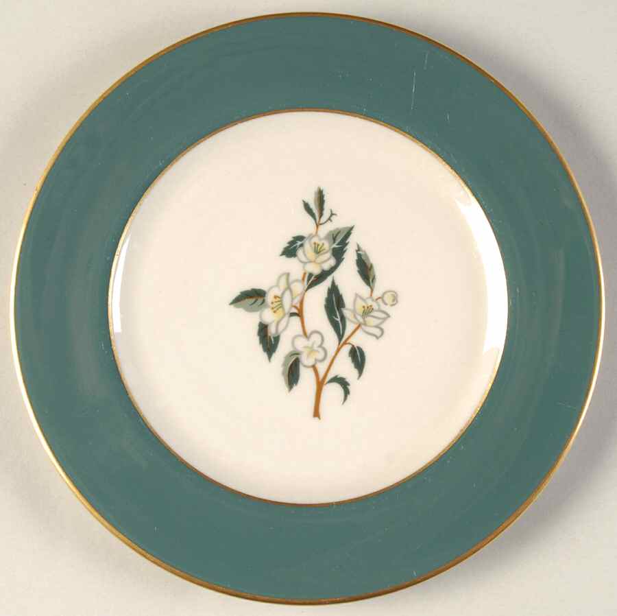 Ceylon Teal Green Bread & Butter Plate by Flintridge-1