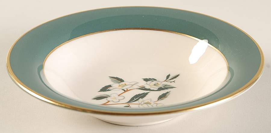 Ceylon Teal Green Fruit/Dessert (Sauce) Bowl by Flintridge-1