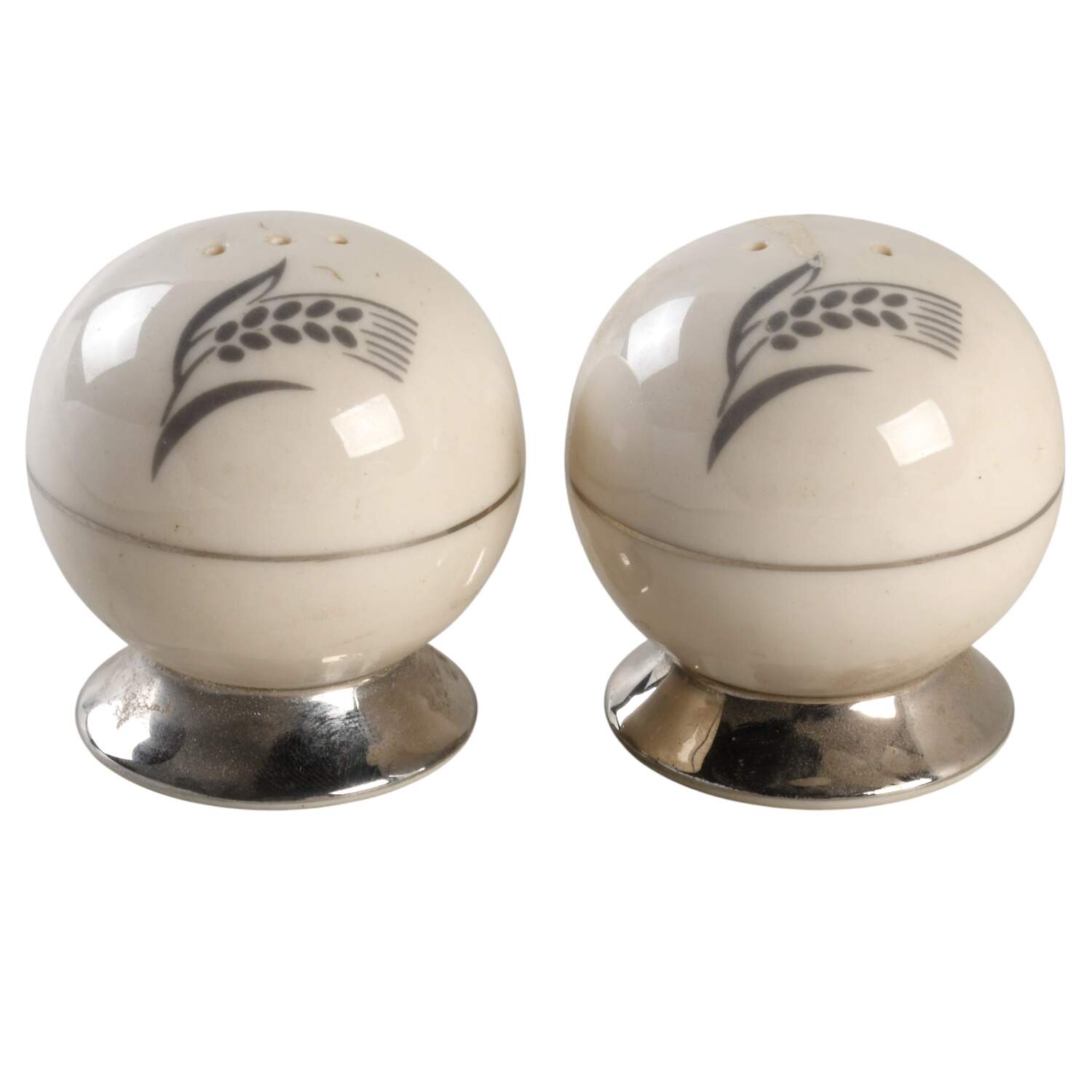 Chalice No Color Band (Platinum Trim) Salt & Pepper Set by Flintridge-1