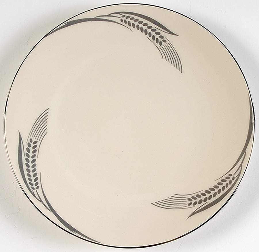 Chalice No Color Band (Platinum Trim) Coupe Salad Plate by Flintridge-1
