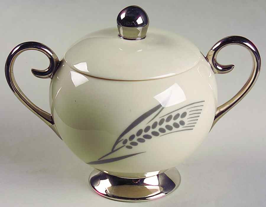 Chalice No Color Band (Platinum Trim) Sugar Bowl & Lid by Flintridge-1