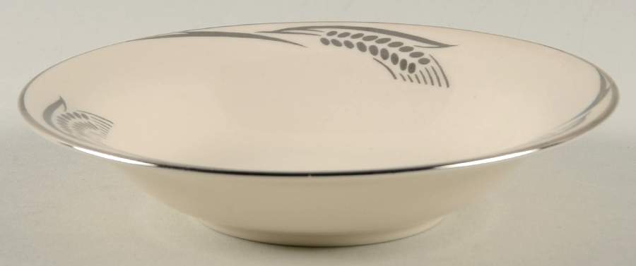 Chalice No Color Band (Platinum Trim) Rim Fruit/Dessert (Sauce) Bowl by Flintridge-1