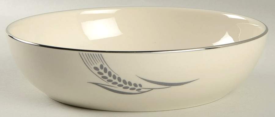 Chalice No Color Band (Platinum Trim) 8" Round Vegetable Bowl by Flintridge-1