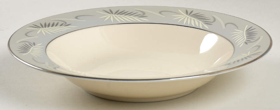 Continental Grey Rim Soup Bowl by Flintridge-1