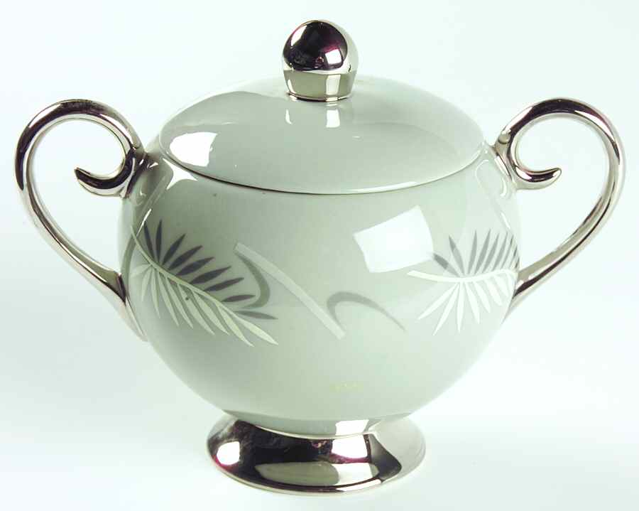 Continental Grey Sugar Bowl & Lid by Flintridge-1
