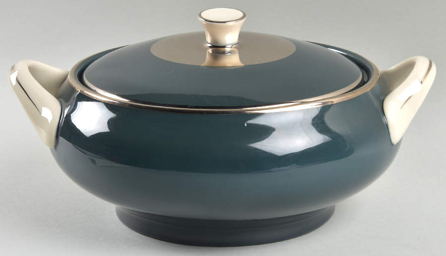 Contessa Black Round Covered Vegetable by Flintridge-1