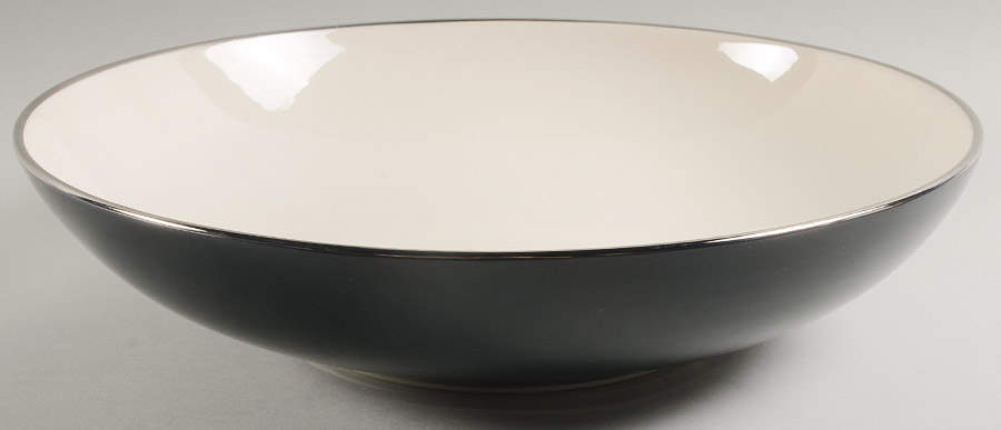 Contessa Black 14" Large Salad Serving Bowl by Flintridge-1