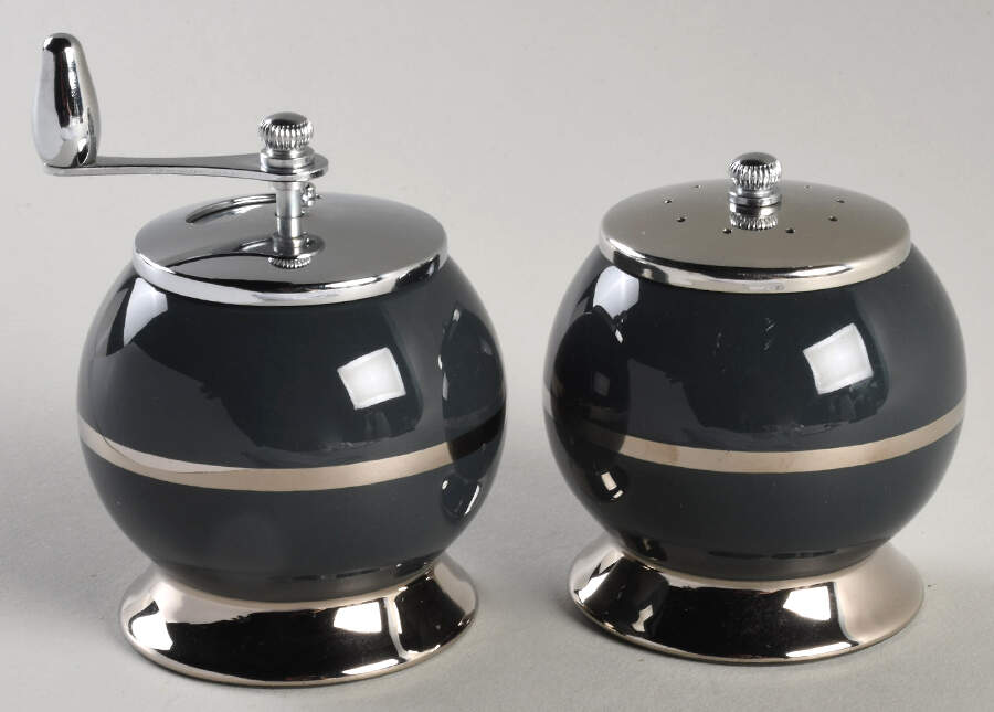 Contessa Black Salt Mill & Pepper Mill Set (SALMM1 & PEMM1) by Flintridge-1