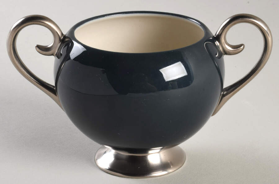 Contessa Black Sugar Bowl No Lid by Flintridge-1