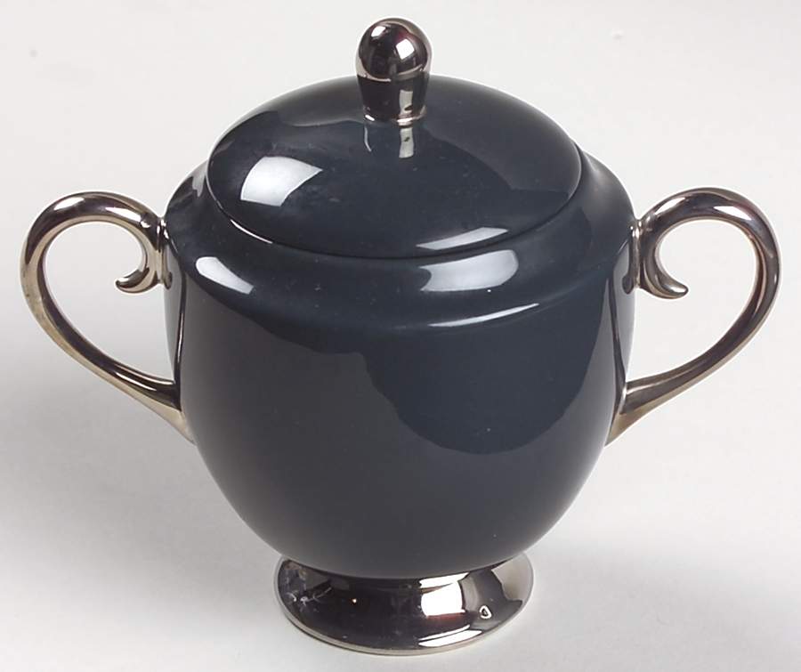 Contessa Black Mini Sugar Bowl & Lid by Flintridge-1