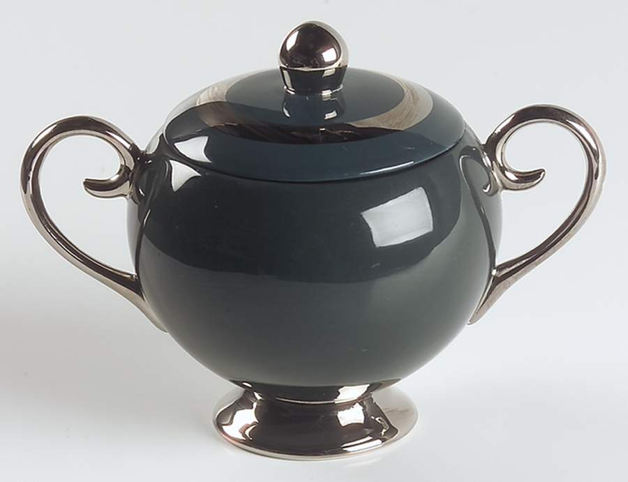 Contessa Black Sugar Bowl & Lid by Flintridge-1