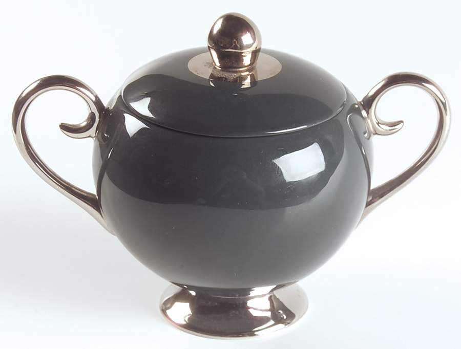 Contessa Black Sugar Bowl & Lid by Flintridge-1