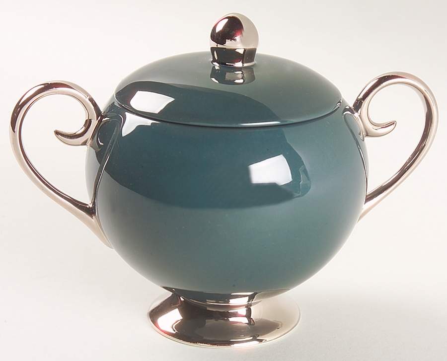 Contessa Black Sugar Bowl & Lid by Flintridge-1