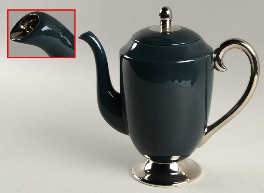 Contessa Black Small Coffee Pot & Lid by Flintridge-1