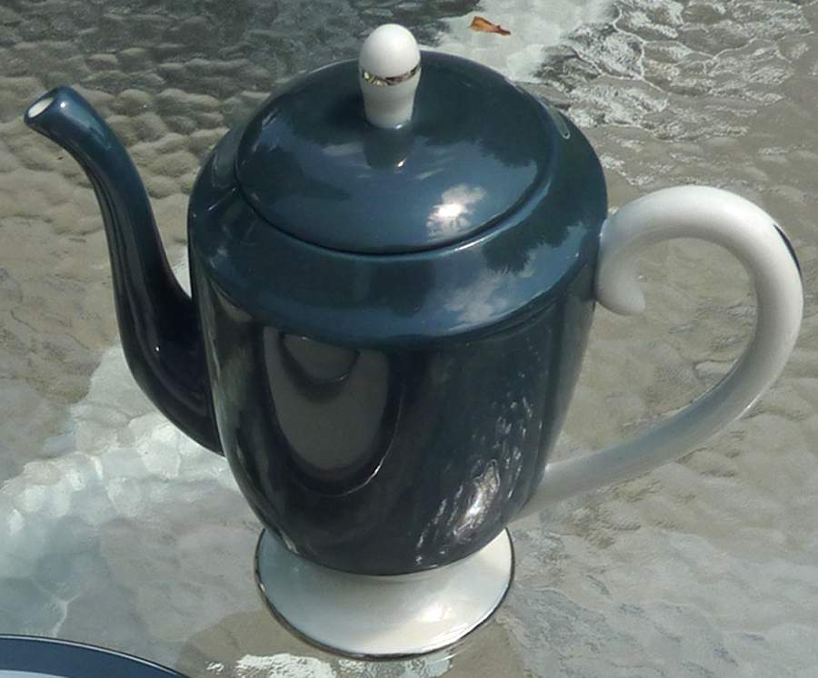 Contessa Black Small Coffee Pot & Lid by Flintridge-1