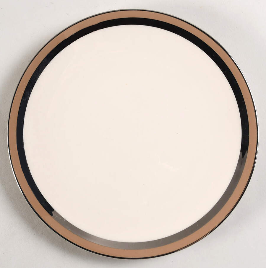 Contessa Cocoa (Platinum Trim, Coupe) Salad Plate by Flintridge-1