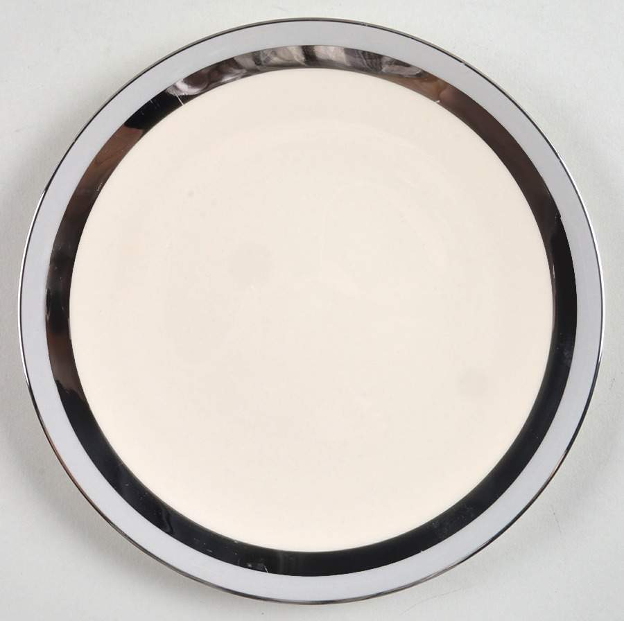 Contessa Gray (Platinum Trim, Coupe) Salad Plate by Flintridge-1