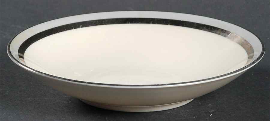 Contessa Gray (Platinum Trim, Coupe) Fruit/Dessert (Sauce) Bowl by Flintridge-1