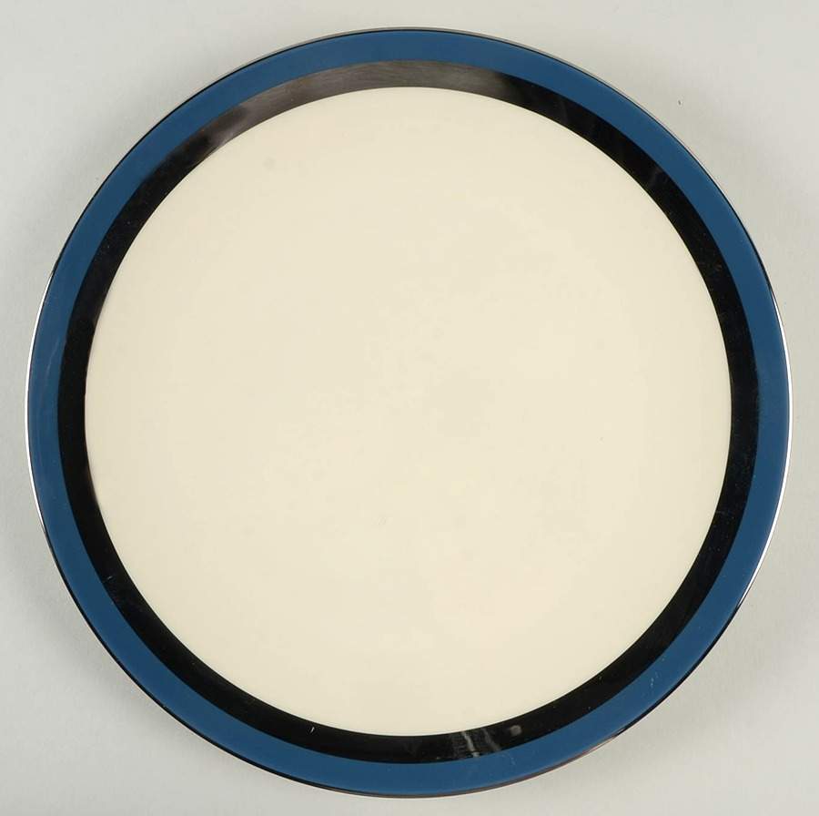 Contessa Mystic Blue (Platinum Trim, Coupe) Dinner Plate by Flintridge-1