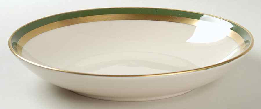 Contessa Spanish Green (Gold Trim, Coupe) Coupe Soup Bowl by Flintridge-1