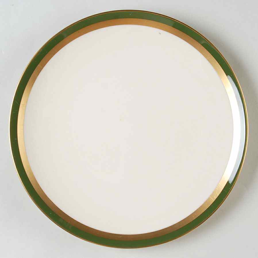 Contessa Spanish Green (Gold Trim, Coupe) Salad Plate by Flintridge-1
