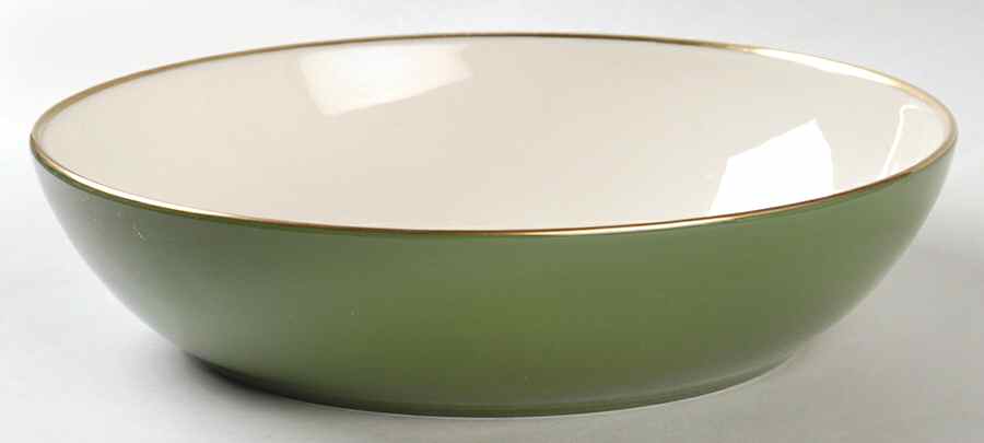 Contessa Spanish Green (Gold Trim, Coupe) 8" Round Vegetable Bowl by Flintridge-1