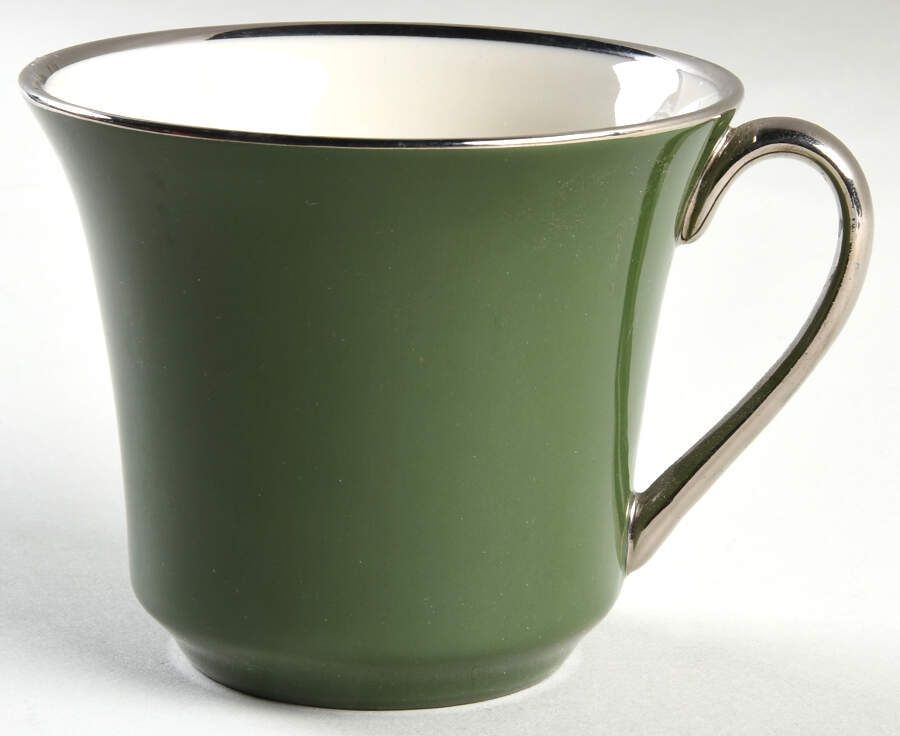 Contessa Spanish Green (Platinum Trim, Coupe) Flat Cup by Flintridge-1