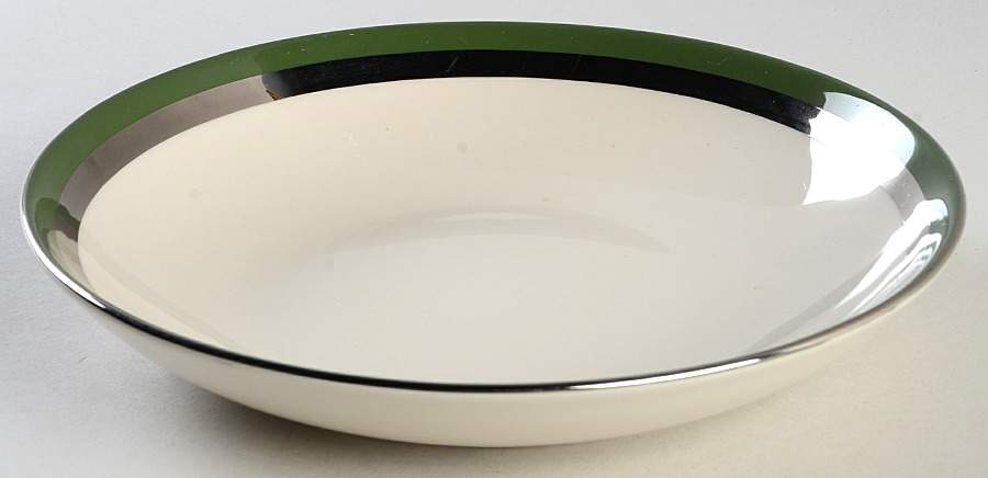 Contessa Spanish Green (Platinum Trim, Coupe) Coupe Soup Bowl by Flintridge-1