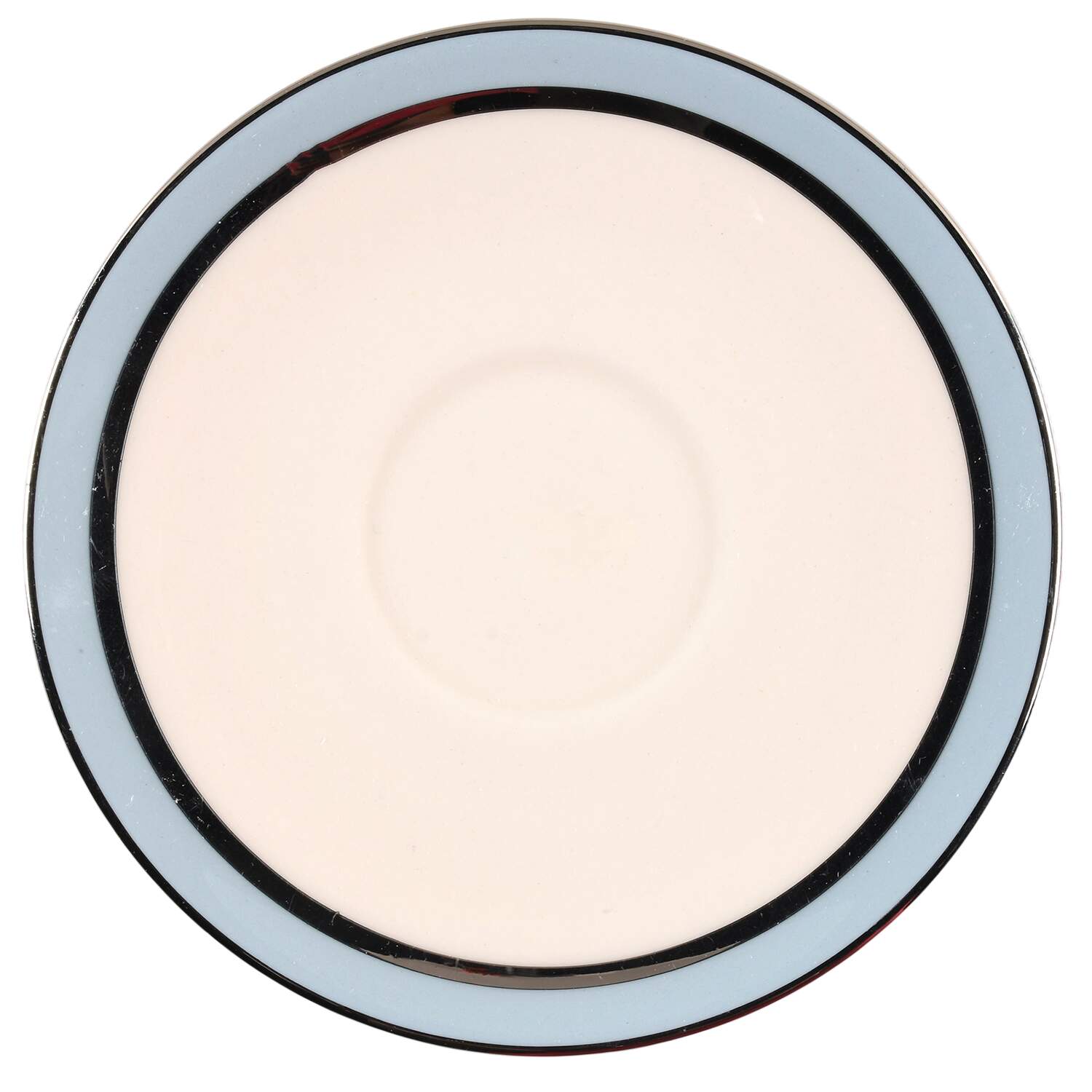Contessa Strata Blue (Platinum Trim, Coupe) Saucer for Demitasse Cup by Flintridge-1