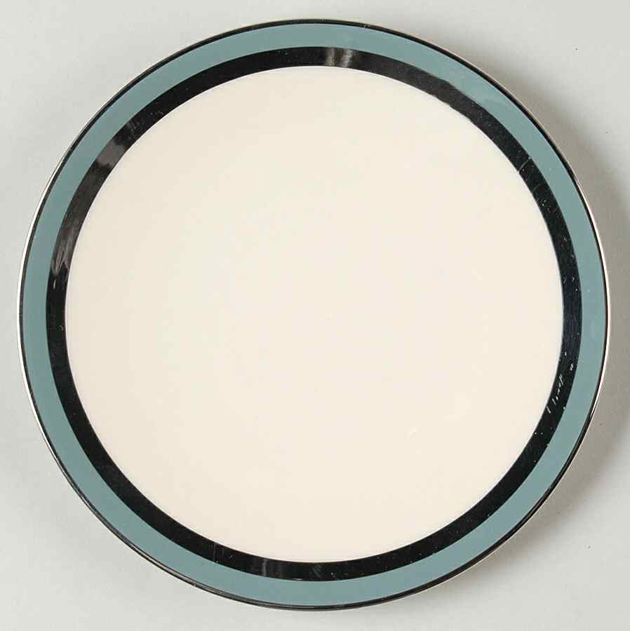 Contessa Strata Blue (Platinum Trim, Coupe) Bread & Butter Plate by Flintridge-1