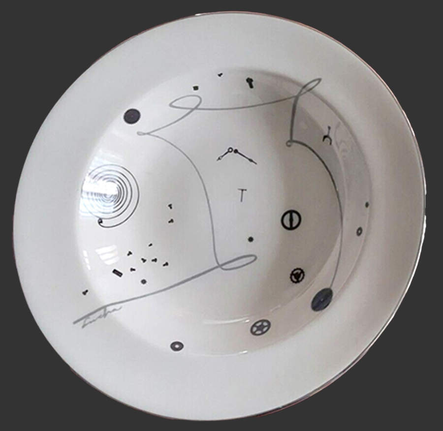 Conversation Rim Soup Bowl by Flintridge-1