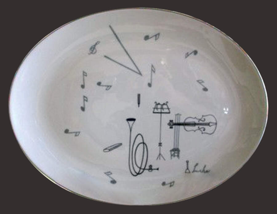 Conversation 14" Oval Serving Platter by Flintridge-1