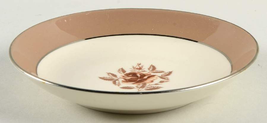 Cocoa Rose (Coupe, Platinum Trim) Individual Salad Bowl by Flintridge-1