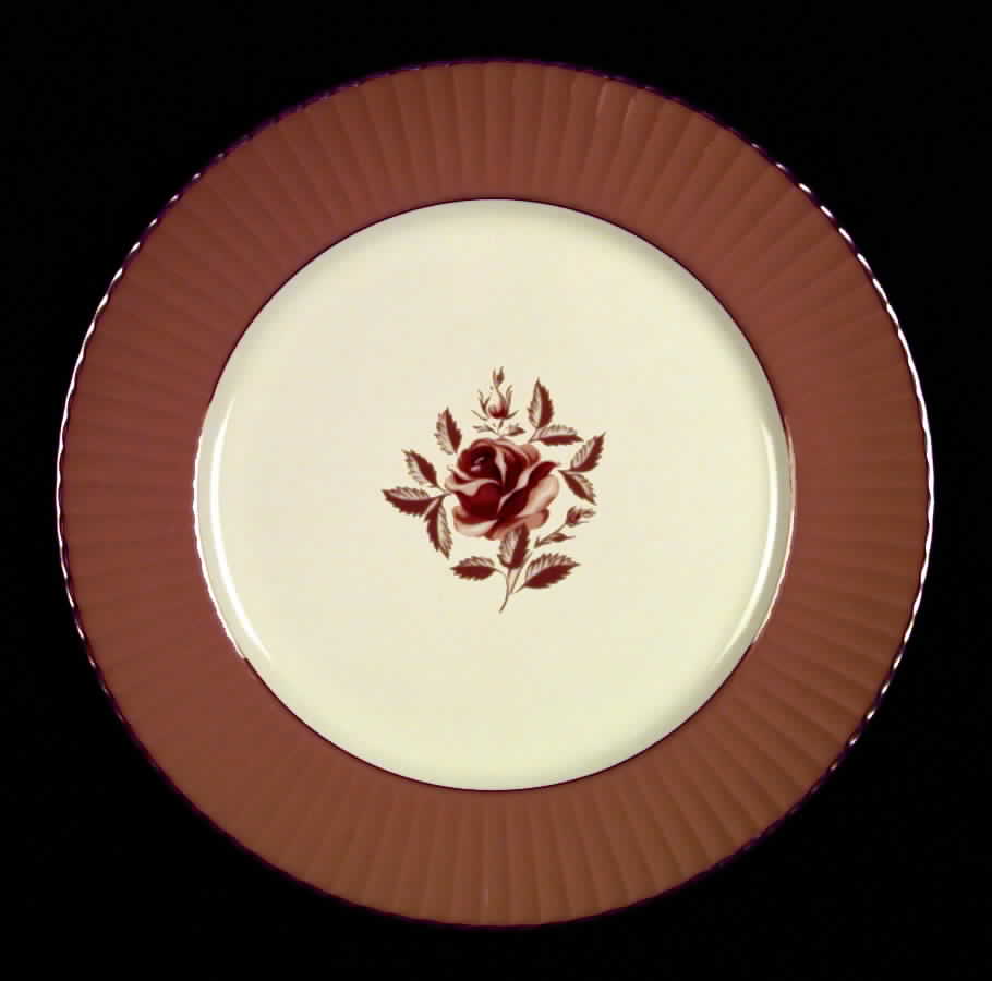 Cocoa Rose Flutes Dinner Plate by Flintridge-1