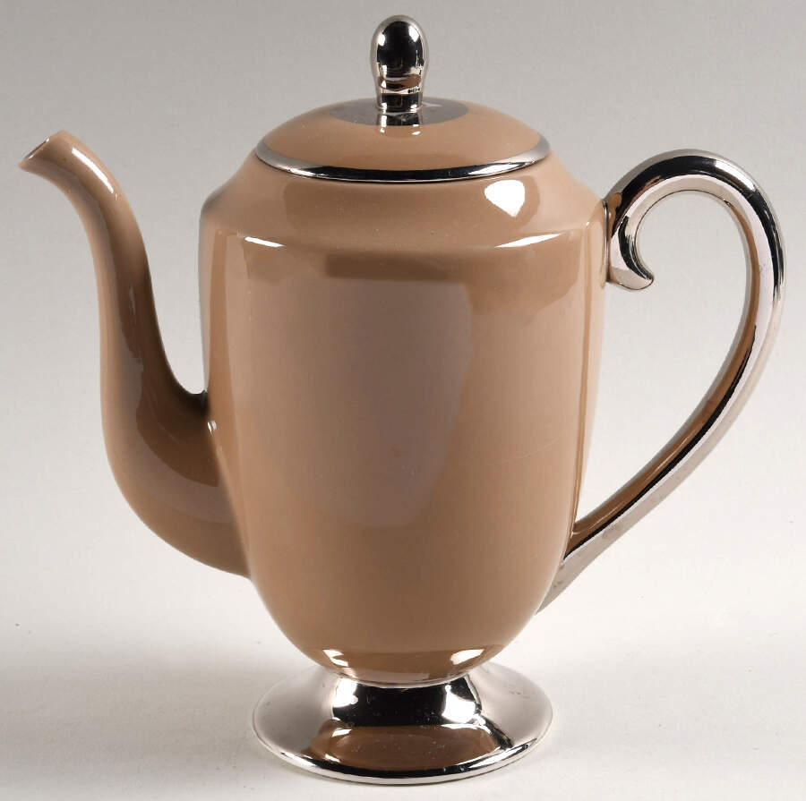 Cocoa Rose (Rim) Small Coffee Pot & Lid by Flintridge-1