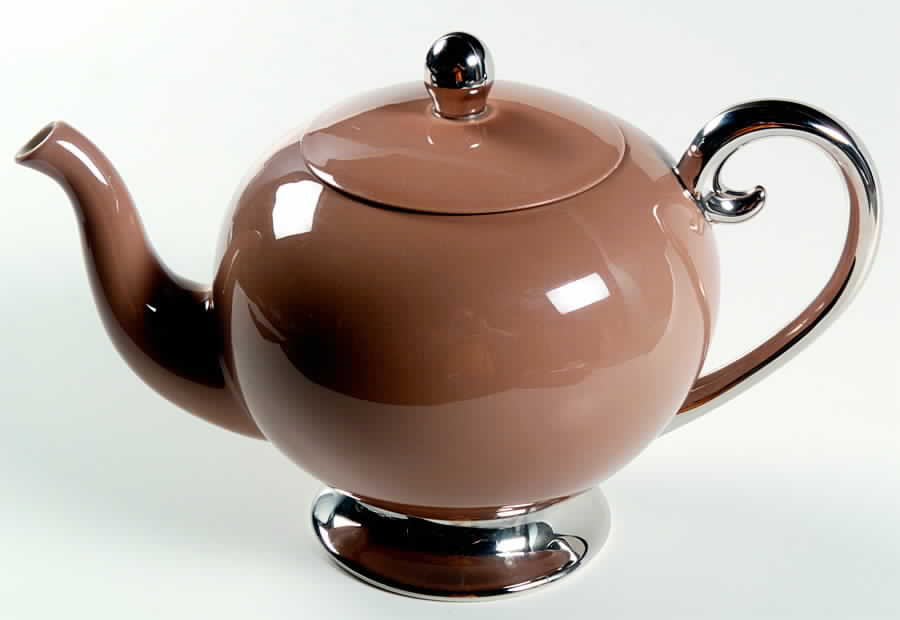 Cocoa Rose (Rim) Teapot & Lid by Flintridge-1