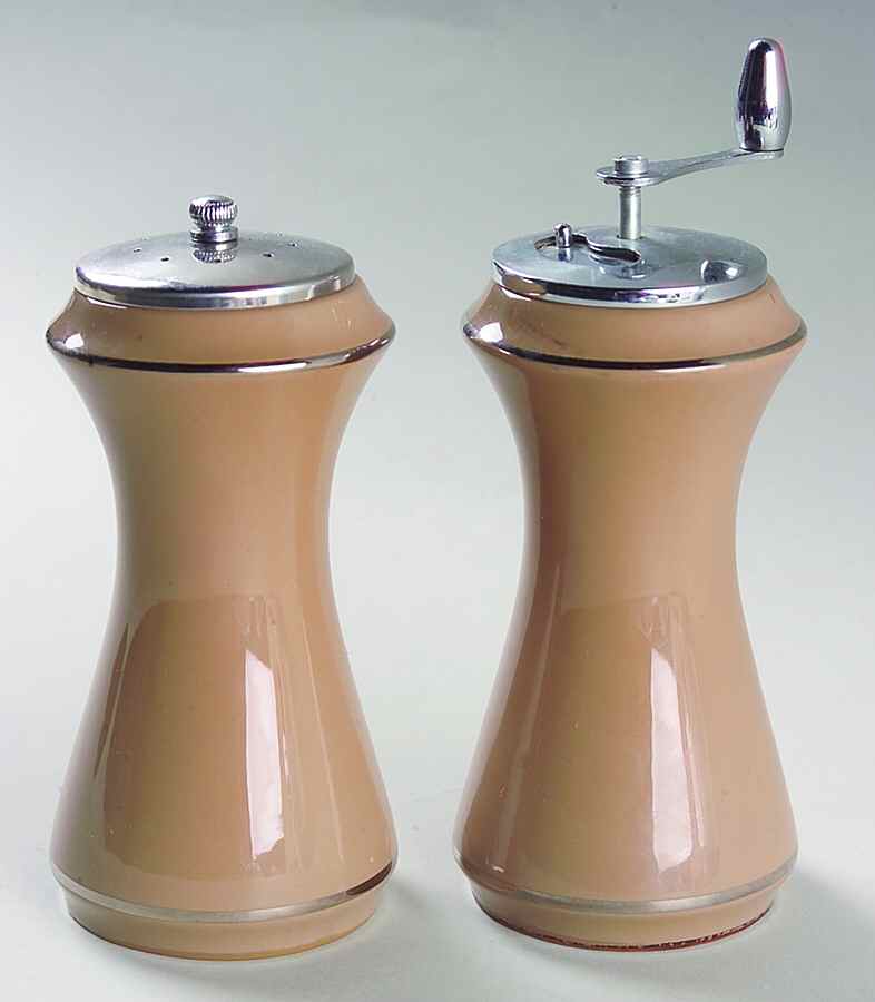 Cocoa Rose (Rim) Salt Mill & Pepper Mill Set by Flintridge-1