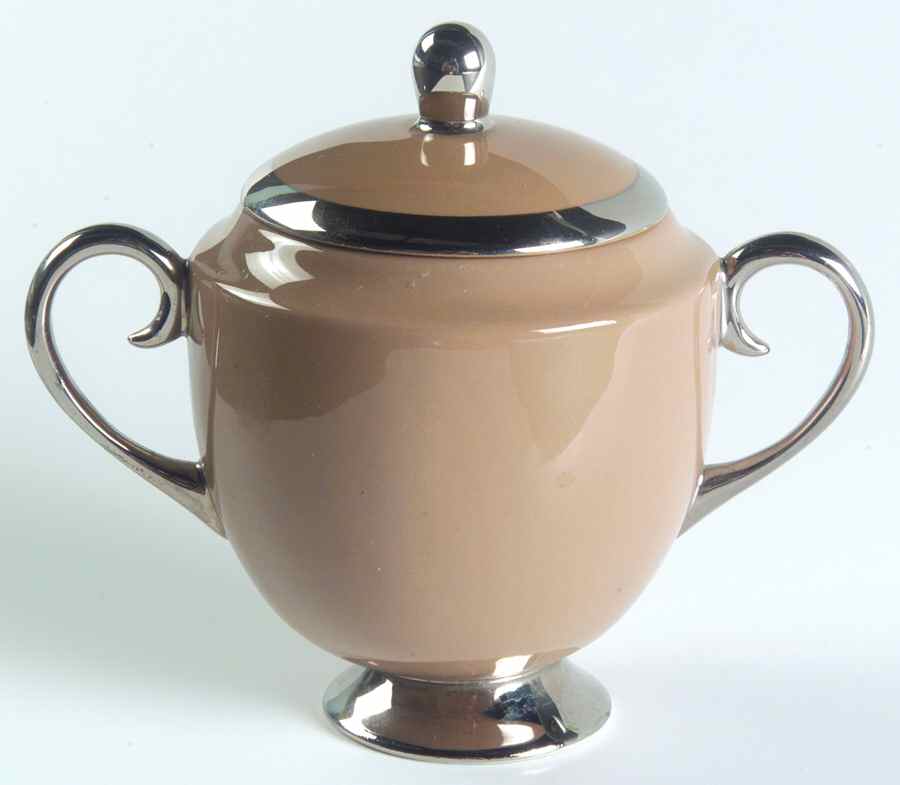 Cocoa Rose (Rim) Mini Sugar Bowl & Lid by Flintridge-1