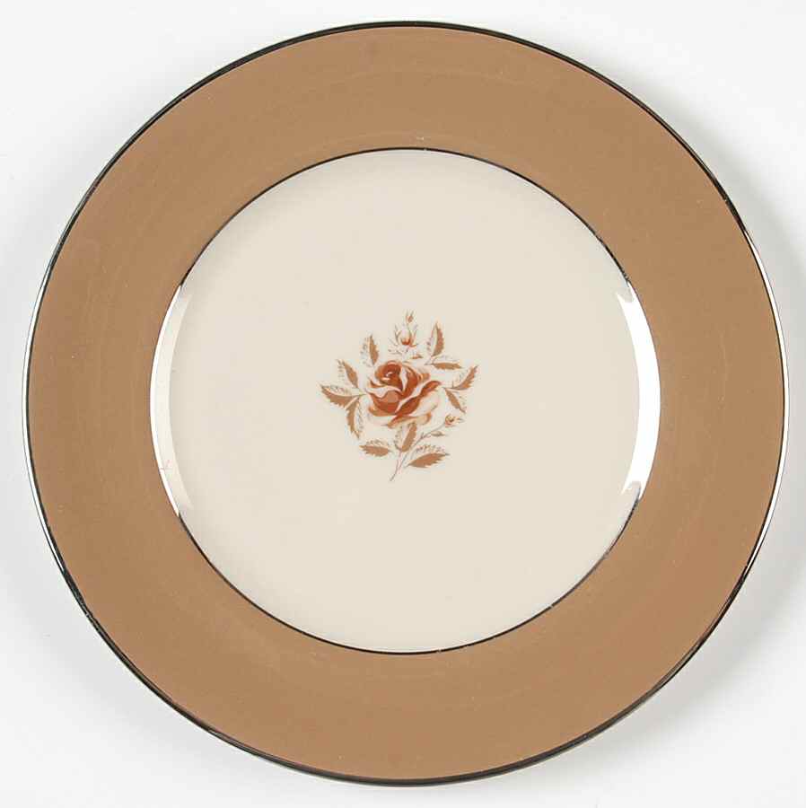 Cocoa Rose (Rim) Bread & Butter Plate by Flintridge-1
