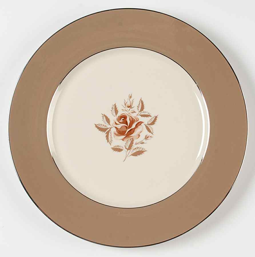 Cocoa Rose (Rim) Dinner Plate by Flintridge-1