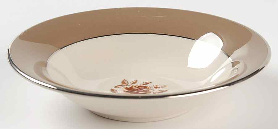Cocoa Rose (Rim) Fruit/Dessert (Sauce) Bowl by Flintridge-1