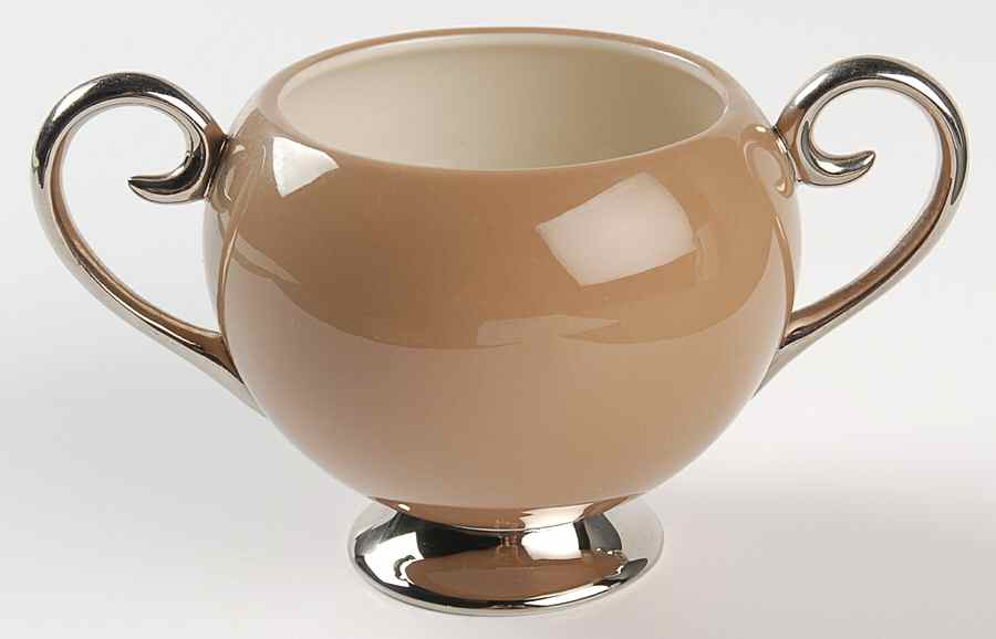 Cocoa Rose (Rim) Sugar Bowl No Lid by Flintridge-1