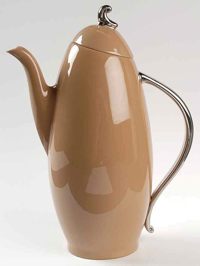 Cocoa Rose (Rim) Coffee Pot & Lid by Flintridge-1