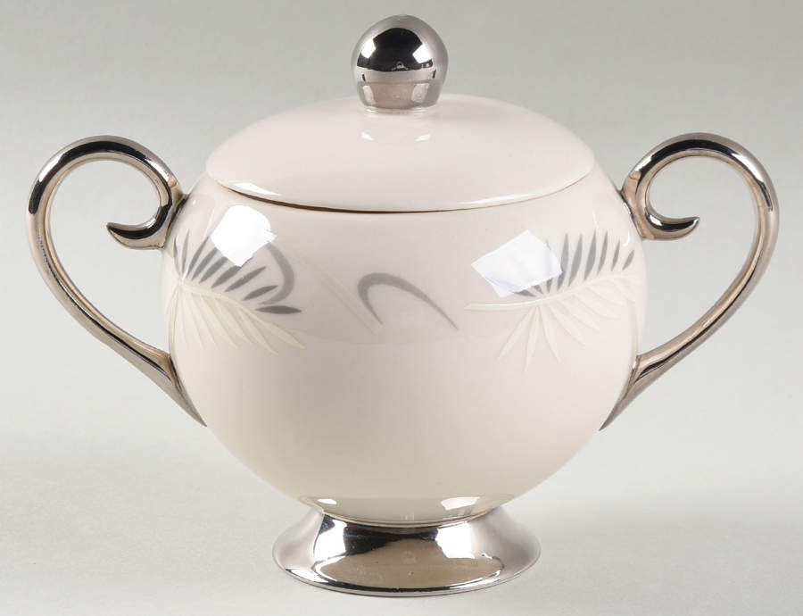 Continental White (Coupe) Sugar Bowl & Lid by Flintridge-1